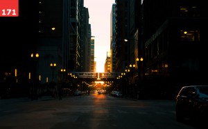 Chicagohenge Sunset by Matthew Butler