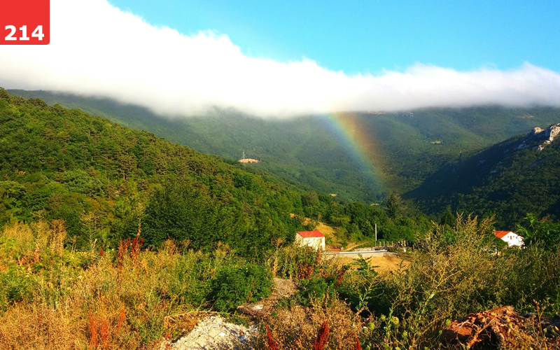 Rainbow on the Mountains by Laszlo Horvath